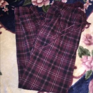 Forever 21 Plaid Pants ( red )